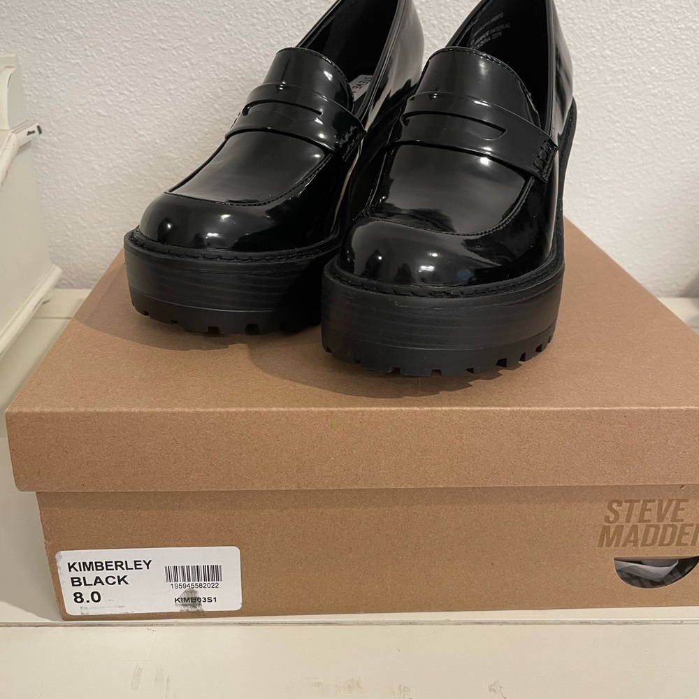 Steve Madden Kimberley Black Loafers